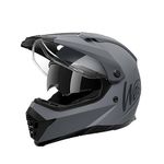 Westt Full Face Motorcycle Helmet - Dual Visor Dirt Bike Helmets for Adults - Motocross Snowmobile ATV Helmet DOT Approved(S/Gray Cross X)