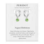 Philip Jones August Birthstone Hoop Earrings Created with Peridot Zircondia® Crystals