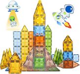 WireScorts® Magnetic Tiles for Kids, Magnetic Building Blocks for Kids 3 4 5 6 7 8 Years, Educational Learning Toys for 2 3 4 5 Year, Magnetic Toys for Kids, Learning Educational Brain Toys - 28Pcs