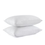 puredown Goose Feather Down Sleeping Pillow Soft Bed Pillow for Sleeping with 100% Cotton Shell Set of 2 Standard Size