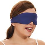 ALASKA BEAR Sleep Mask for Side Sleepers Best Contoured Eye Mask for All Sleeping Positions Men and Women 100% Blackout Cover Cool Blindfold Most Comfy Headband Style, Machine Washable (Colbot Blue)