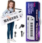 Pyle 37-Key Rechargeable Keytar Instrument for Kids & Adults - Portable Piano Keyboard with Synthesizer, Rhythm Fun, and Audio Keyboard Functions – Ideal Instruments for Kids Ages 9-12 and Beginners