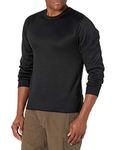 ColdPruf Men's Expedition Single Layer Long Sleeve Base Layer Crew Neck Top, Black, Medium 85AMDBK