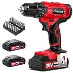 AVID POWER Cordless Drill Set 20V Power Drill/Screwdriver with 2 Batteries and 35pcs Accessories, 320 In-lbs Torque, 2 Variable Speed, 3/8'' Keyless Chuck