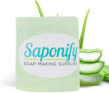 Saponify - 2Lb Aloe Melt and Pour Soap Base, Skin-Enhancing Pure Aloe Vera Soap Base, Easy to Use Glycerin Soap Base for Soap Making