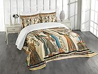 Lunarable Egyptian Print Bedspread,