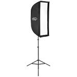 Westcott Apollo Strip (12” x 36”) Light Modifier Kit with Quick Open Apollo Softbox, 8' Light Stand, Speedlight Flash Mount, and Travel Case
