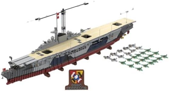 Aetheria WW2 German Aircraft Carrier Building Blocks, MOC WW2 Military Battleship Brick Set Designed by Resqusto Ship Collectors & Enthusiasts for Adult - 9569 Teile