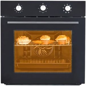 GarveeHome 24" Single Wall Oven, Built-in Electric Ovens, 3000W, 240V, 2.5Cu.ft Stainless Steel Convection Built-in Oven, Normal Mechanical Knobs