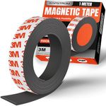 KapStrom Magnetic Tape Roll (1 Meter / 40” Long & 3 cm / 1.2” Wide), Premium Magnetic Strips w/ 3M Strong Self-Adhesive Backing, Easy to Cut & Stick to Fridge, Whiteboard & Flat Surfaces