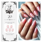 StreetKitty Semi Cured Gel Nail Strips, Classic Gloss Collection, 20 pcs Salon-Quality Gel Nail Wraps, Last up to 3 weeks, Vivid Glossy Colours Pallet (1, Classic Jelly Pink)
