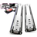 AOLISHENG Heavy Duty Telescopic Drawer Channel Runner 16 Inch（400mm） Full Extension Ball Bearing Heavy Duty Drawer Slides 120 Kg Load Capacity 1 Pair…