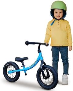 Banana Bike GT Balance Bike - Lightweight Toddler Bike with Adjustable Handlebar and Seat for 2-5 Years Old Boys and Girls - No Pedal Training Bike, Aluminium Frame, Air Tires - 60x85x46 cm (Blue)