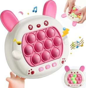 TEKXDD Handheld Game for Kids 6-8, Pop Game it Fidget Toys for 8-12, Quick Push Game, Bubble Stress Pop Light Up Toys for Autistic Children Adults, Xmas Birthday, Teens, Adults, Rabbit