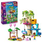 LEGO Friends Cat Birthday Party & Tree House Toy - incl. 2 Mini Dolls & 5 Animal Figures plus a Rotating Table, Pinata & Fun Accessories - Creative Gift for 6+ Year Old Girls - 42666