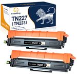 ColorKing Compatible Toner Cartridge Replacement for Brother TN227 TN227BK TN-227 TN223 TN223BK for MFC-L3750CDW HL-L3210CW HL-L3290CD HL-L3230CDW MFC-L3770CDW HL-L3270CDW Toner (Black, 2-Pack)