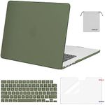 MOSISO Compatible with MacBook Air 15 inch Case 2023 2024 Release M3 A3114 M2 A2941 with Liquid Retina Display&Touch ID, Plastic Hard Shell&Keyboard Cover&Screen Protector&Storage Bag, Army Green