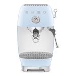 Smeg, ECF03PBEU Manual Espresso Machine, Thermoblock, Cold Brew Function, Steam Nozzle and Pressure Gauge, 1.4 L Tank, 1650 W, Azure Blue