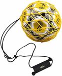 PodiuMax Win Your World Cup Handle Solo Soccer Kick Trainer with New Ball Locked Net Design, Soccer Ball Bungee Elastic Training Juggling Net (Fits Ball Size 3, 4, 5)