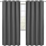 Utopia Bedding Blackout Curtains 84 Inches Length 2 Panels, Thermal and Sound Insulated Grommet Drapes for Bedroom, Kitchen and Living Room (52x84 Inches, Grey, Set of 2)