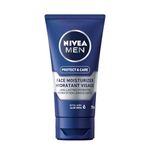 NIVEA MEN Protect & Care Face Moisturizer for Dry Skin, Men's Face Lotion with Aloe Vera, Non-Greasy, Fast-Absorbing Men's Moisturizer for Face, 24H Hydration, Dermatologically-Tested Skin Care, 75mL