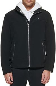 Tommy Hilfiger Men's Classic Zip Front Polar Fleece Jacket, Black, L