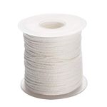 FirstTry Candle Wick I Natural Cotton Braided Threads I Spool Roll Pre Waxed Wicks I for DIY Handmade Candle & Soap Making, Arts & Crafts I White - 61 Meter (200 Feet)