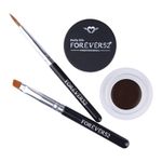 Forever52 Daily Life Long Wear Gel Eyeliner & Tattoo, Waterproof Smudgeproof Long Lasting Cream Eyeliner Gel With 2Pcs Brushes For Smooth Aplication (Dark Brown) Gt002