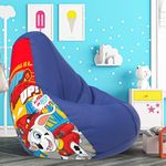 ComfyBean Bag with Beans Filled XL- Official: Paw Patrol Bean Bags - for Kids - Max User Height : 4 Ft. - Weight : 30 Kgs(Model: Paw Patrol-Artwork 13 - Blue)