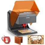 Genmitsu Kiosk 10W 10000mW Laser Engraver, Light Weight & Portable Engraver Machine, Home Laser Cutter with Enclosure for DIY Wood/Leather/Metal, 3.9'' x 3.9'' Engraving Area, Safety Class 1
