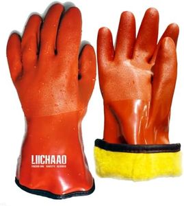 LIICHAAO Insulated&Waterproof,Chemical & Oil Resistant, Freezer Work,Warm Gloves,Non-Slip,Ultra Flexible(1 PAIR)