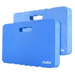 Ohuhu Premium Thick Kneeling Pad, 2-Pack Large Comfy Foam Gardening Knee Pad Kneeling Mat with 2 Different Surfaces, Extra Thick Cushion Floor Kneeler for Gardening, Exercise, Cleaning, Blue