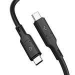 Spigen [USB-IF Certified] USB 4 3 Cable 2.6ft Thunderbolt 4 3 Cable,100W Charging 40Gbps Data Transfer 8K Video Type C for iPhone 15 Pro Max MacBook iPad M2 M1 Air Galaxy S24 S23 Ultra Plus Mac SSD