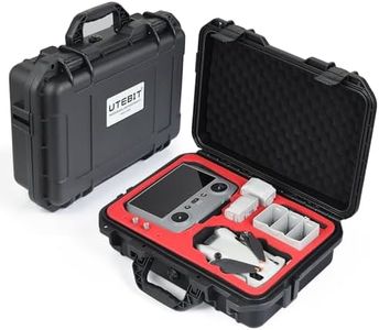 UTEBIT Hard Waterproof Case for DJI Mini 4 Pro/3, RC2/RC Controller, Portable Travel Carrying Bag for DJI, Support 7 batteries and RC lanyard