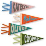 Personalized Name Pennant for Nursery Room Decor, Baby Shower Gift, Baby Boy Girl Name Nursery Flag, Baby Name Banner Flag Wall Hanging，Specify the Colour by Yourself