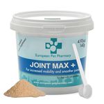 European Pet Pharmacy Joint Max+ Dog Joint Supplements — Cat Joint Supplement Nutrient Dense Formula with Green Lipped Mussel for Dogs Cats for Recovery, Mobility, All Ages, 140g Powder