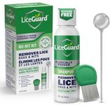 LiceGuard No-Nit Kit, Lice Treatment for Kids and Adults, Includes 1 x Shampoo, 4 Fl Oz, 1 x Nit Comb, 1 x Magnifying Pick, Gentle, Hypoallergenic, Effective on Super Lice