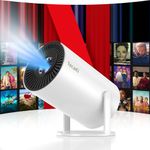 【Netflix Officially & Electric Focus】 Tecaki Mini Projector 1080P 4K Support with WiFi 6 and Bluetooth, Portable Projector with Auto 4P Keystone, 180° Rotatable, Outdoor Movie Projector for Phone