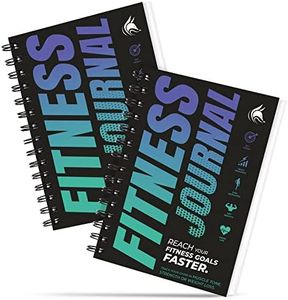 Clever Fox Fitness Journal Workout Log Book Bundle – 2 Daily Fitness Planners – Workout Journal for Women and Men – Spiral-Bound, Thick Pages, A5 (2 x Sky Blue & Navy Blue)