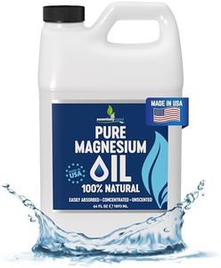 Pure Magnesium Oil Spray 64oz - Topical Magnesium Spray Extra Strength - 100% Organic Magnesium Oil - Magnesium Spray for Feet - Magnesium Body Spray - Made in USA