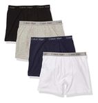 Calvin Klein Boys Underwear Four Pack Boxer Brief Value Pack, Black Iris Pack, Large
