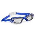 Bling2O Boys Royal Blue Shark Teeth Swimming Goggles with UV Protection, Latex-Free Silicone Material, Anti-Fog & UV Protection, Hard Protective Cover & Adjustable Strap