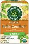 Traditional Medicinals - Organic Belly Comfort Peppermint Herbal Tea (Pack of 1) - Contains Ginger, Fennel and Lemon Balm for Digestive Support - 16 Tea Bags Total