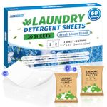 FIXSMITH Laundry Detergent Sheets - 60 Loads (30 Sheets) Fresh Linen Scent - Hypoallergenic,Eco Friendly Laundry Detergent Strips Ultra-Concentrated Travel Detergent Sheets.Plastic-Free,Liquidless.