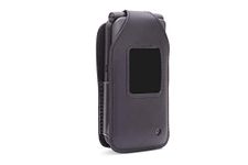 Fitted Leather Case for KAZUNA eTalk, (Verizon Flip Phone) Features: Rotating Belt Clip, Screen & Keypad Protection, Secure Fit