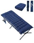 Sportneer Camping Cots for Adults with Cushion, Portable Folding Camping Cot with Mattress for Sleeping Comfortable Camp Cots for Adults Lightweight Folding Bed for Camping Tent Outdoor Travel