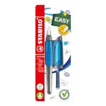 Ergonomic School Fountain Pen - STABILO EASYbuddy - A Nib - Pack of 1 - Dark Blue/Light Blue