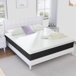 Queen Mattress 10 inch No Fiberglass Gel Memory Foam Mattress in a Box of Cooling Pressure Relief Sleep, Medium