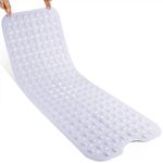 Yimobra Original Bath Tub Shower Mat Extra Long 100 x 40 cm, Non-Slip with Drain Holes, Suction Cups, Machine Washable, Phthalate Free, Latex Free, BPA Free, Bathroom Mats, White