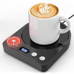 Coanto Mug Warmer, Coffee Mug Warmer for office, Cup Warmer with 9 Temperature Settings, 0.5-9H Timer, Drink Warmer for Desk, Tea, Milk, Portable Beverage Warmer (Excluding Cup), Black